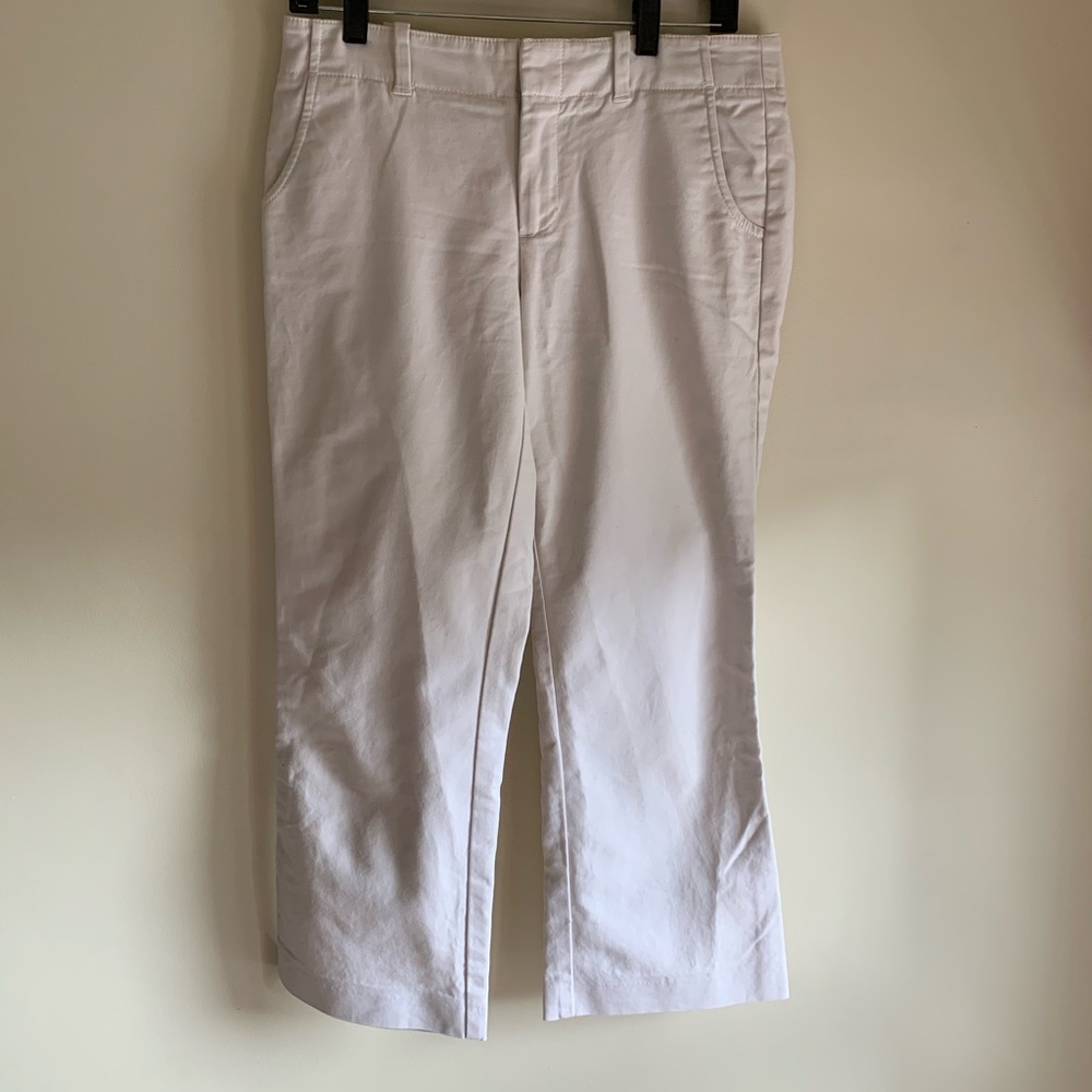 Gap Straight cropped pants size 8 cream color